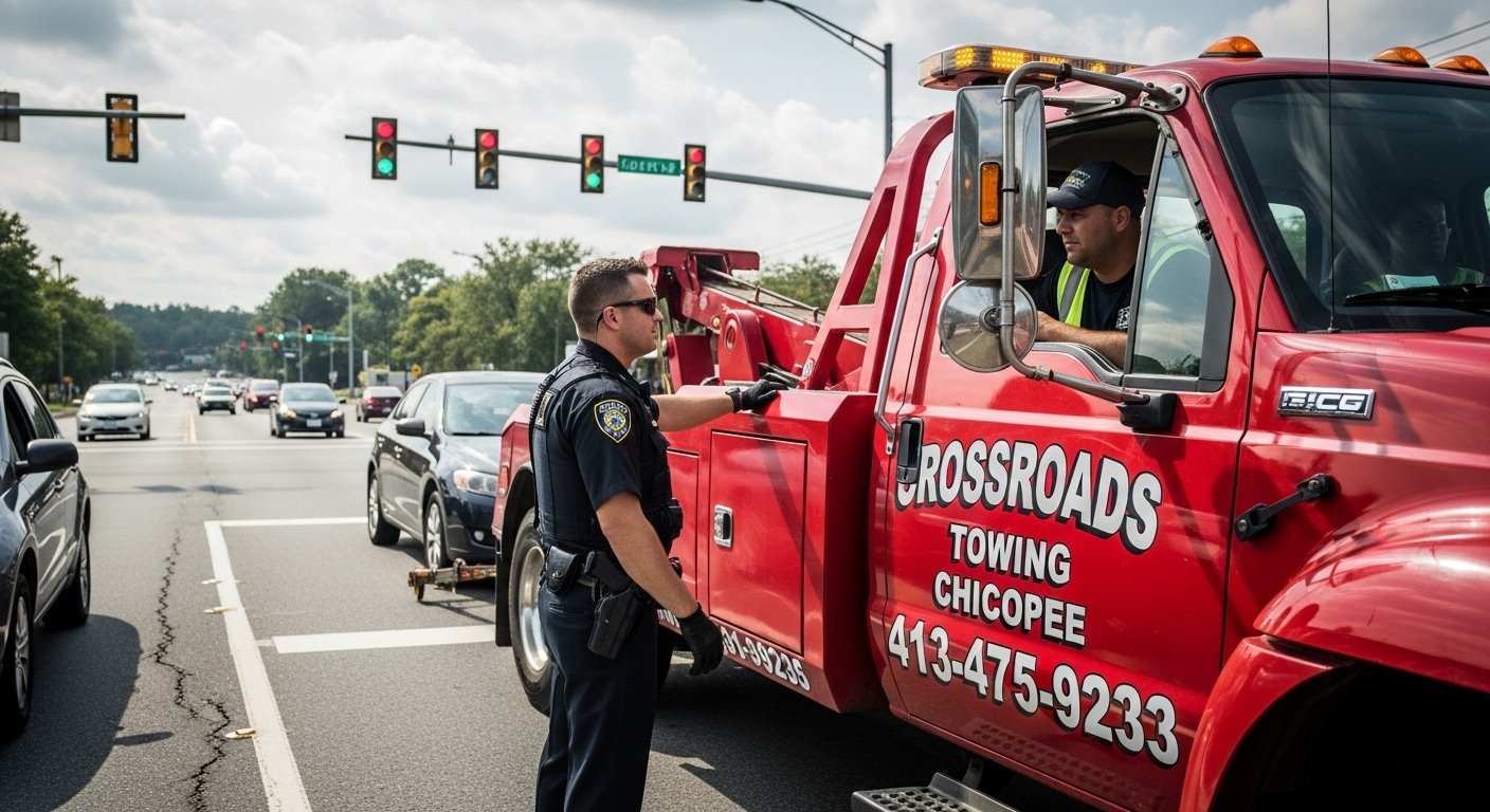 Tow Truck for an Insurance Claim in Chicopee
